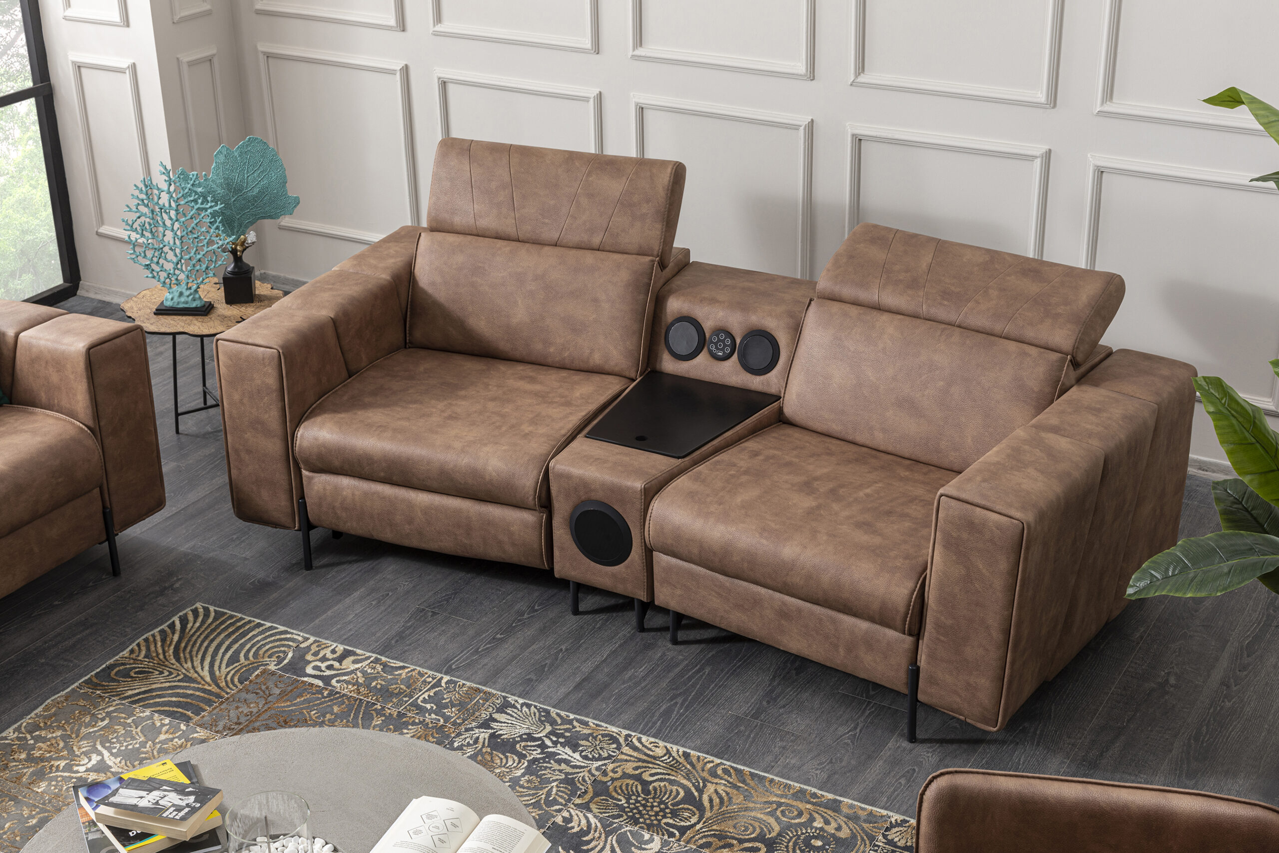 Sofa with 2024 one recliner